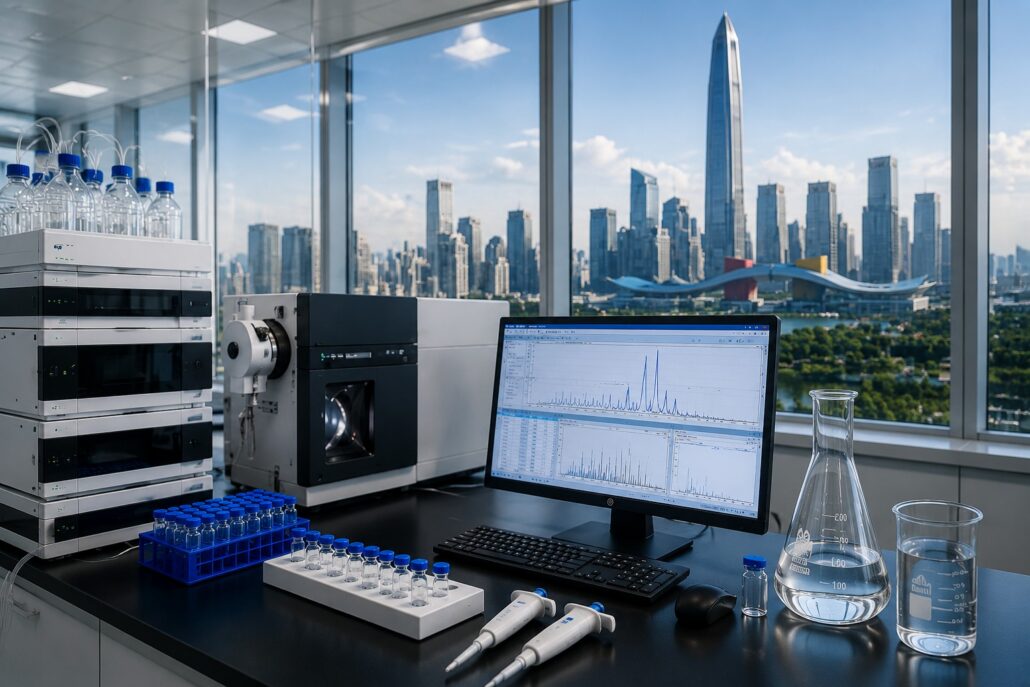 China peptide manufacturing laboratory with biotechnology equipment and quality testing analysis