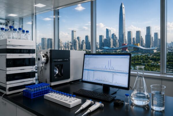 China peptide manufacturing laboratory with biotechnology equipment and quality testing analysis